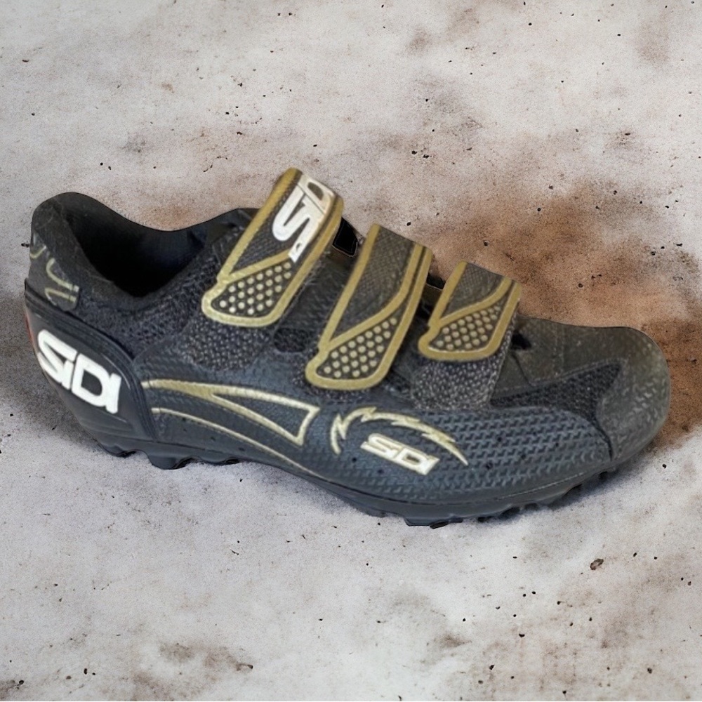 SDI bike cycling black velcro spin shoes 37 US 5.5